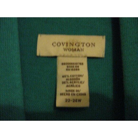 NEW Covington Woman Teal color-Sweater-plus size 22-24 - Picture 3 of 4
